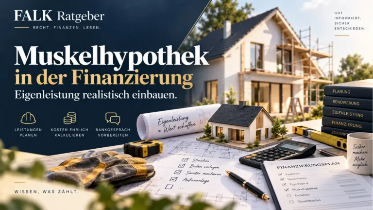 FALK Ratgeber – Muskelhypothek realistisch in die Finanzierung einbauen