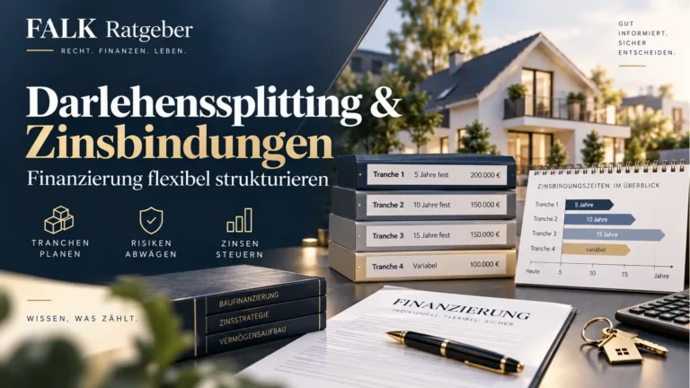 FALK Ratgeber – Darlehenssplitting: Mehrere Zinsbindungen kombinieren