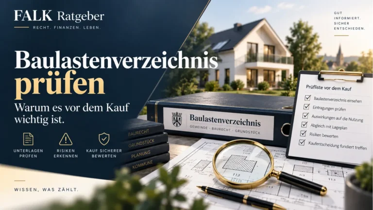 FALK Ratgeber – Baulastenverzeichnis beim Immobilienkauf richtig einordnen