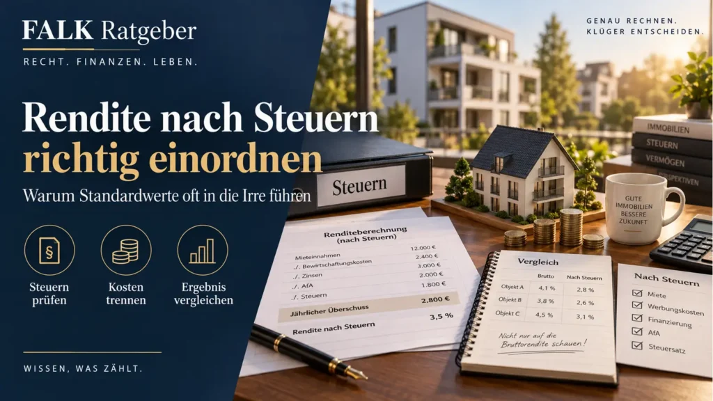 FALK Ratgeber – Rendite nach Steuern nicht mit Standardwerten verwechseln