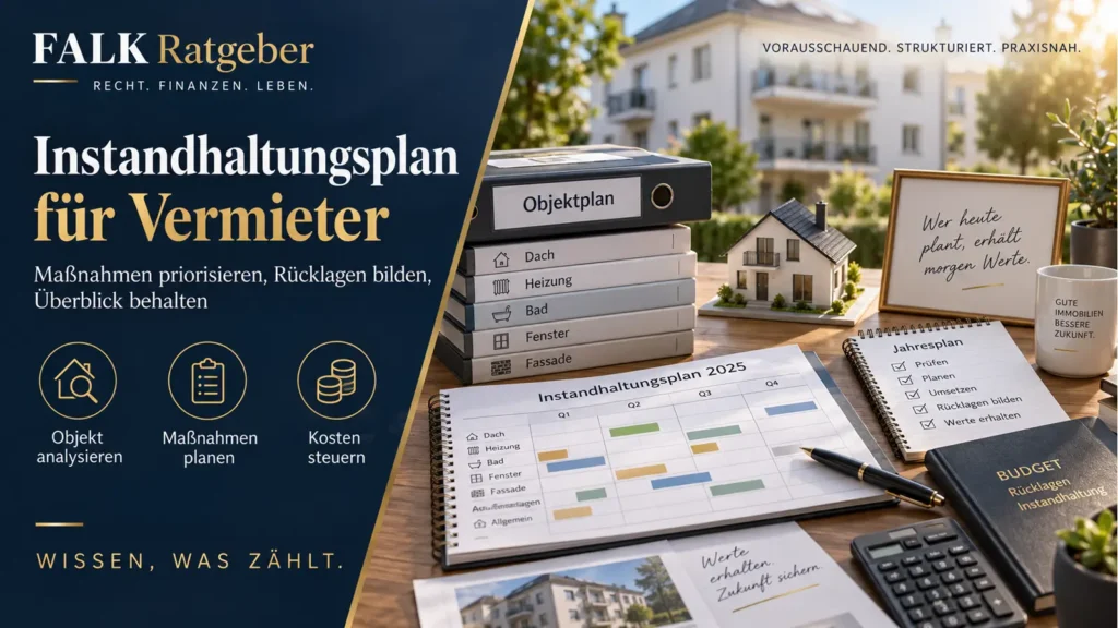 FALK Ratgeber – Instandhaltungsplan für Vermieter erstellen