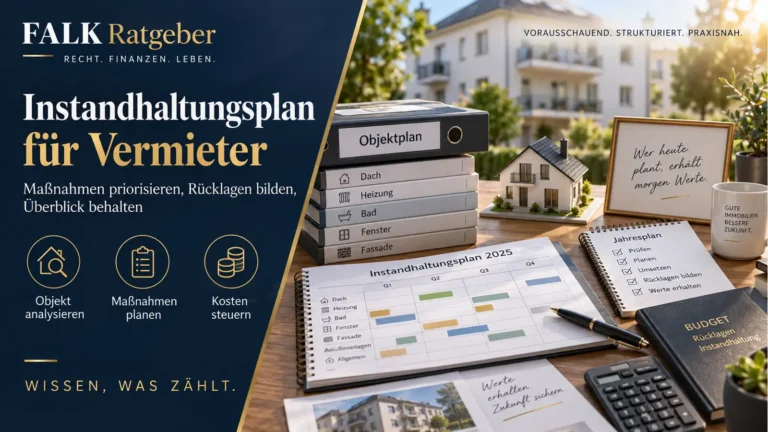 FALK Ratgeber – Instandhaltungsplan für Vermieter erstellen