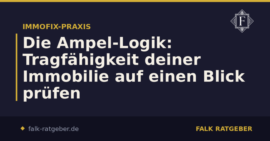 Die Ampel-Logik: Tragfähigkeit deiner Immobilie auf einen Blick prüfen