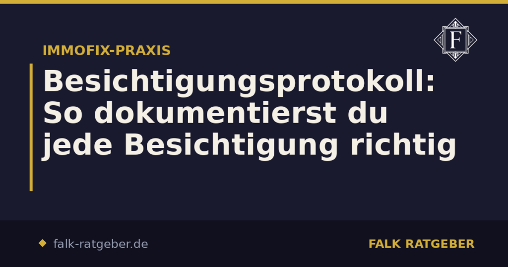 Besichtigungsprotokoll: So dokumentierst du jede Besichtigung richtig