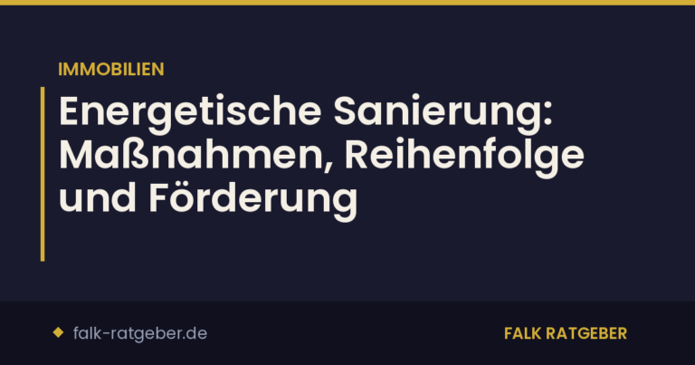 Energetisch sanieren: Reihenfolge