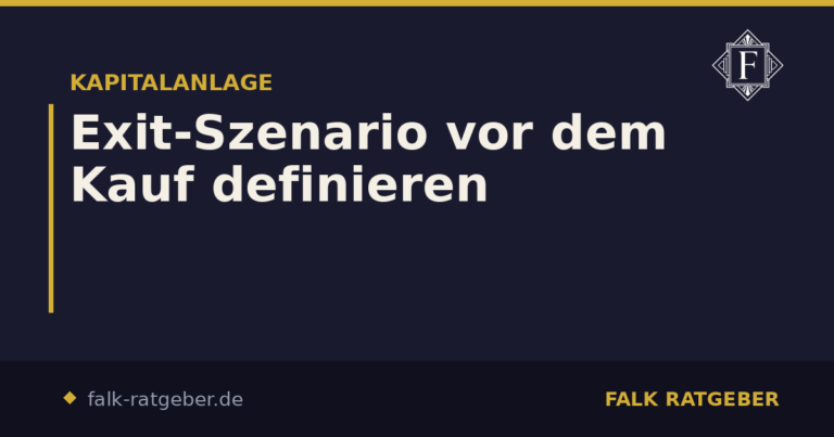 Exit-Szenario vor dem Kauf definieren