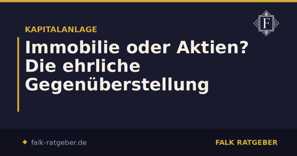Immobilie oder Aktien? Die ehrliche Gegenüberstellung