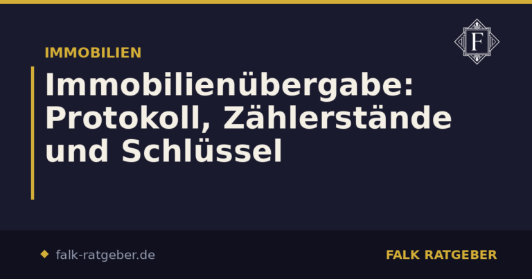 Immobilienübergabe: Protokoll, Zählerstände und Schlüssel