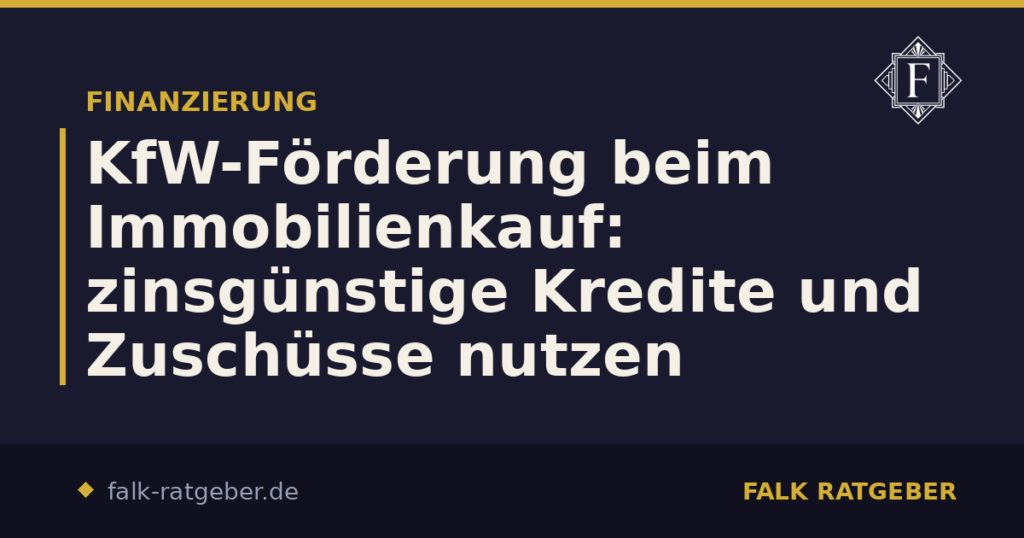 KfW-Förderung beim Immobilienkauf: zinsgünstige Kredite und Zuschüsse nutzen
