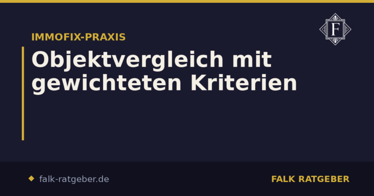 Objektvergleich mit gewichteten Kriterien