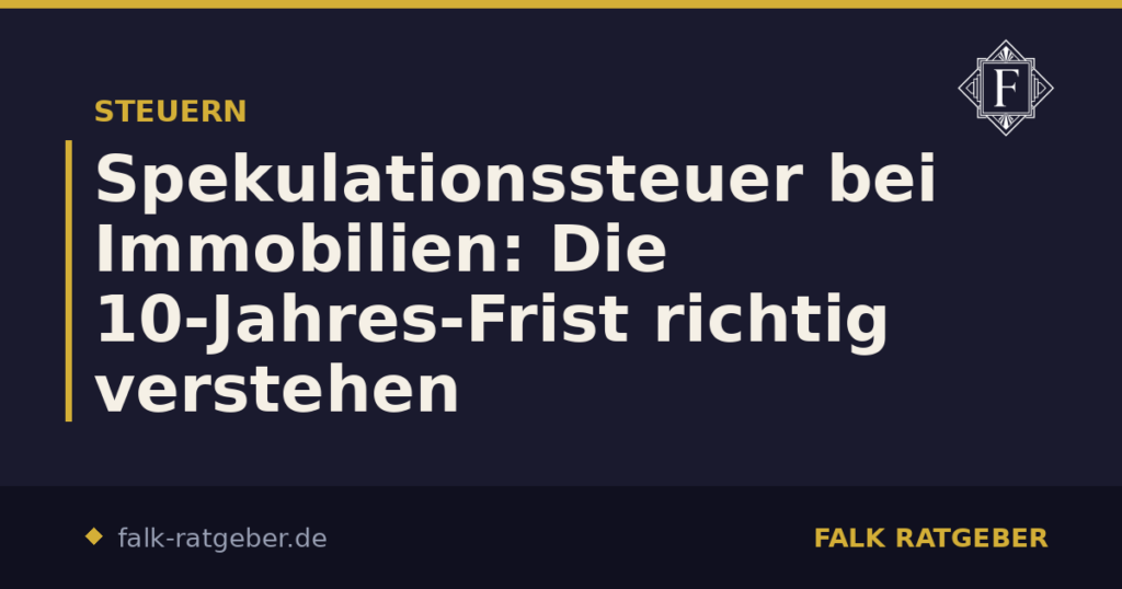 Immobilienverkauf nach § 23 EStG: 10-Jahres-Frist