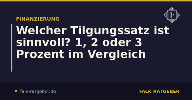 Tilgungssatz wählen: Rate, Restschuld und Reserve