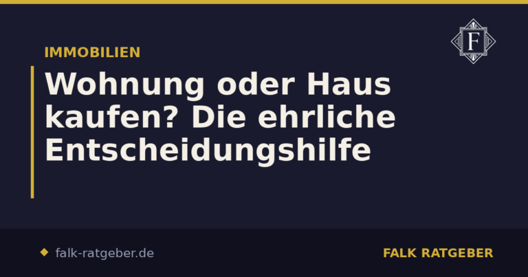 Wohnung oder Haus kaufen? Die ehrliche Entscheidungshilfe