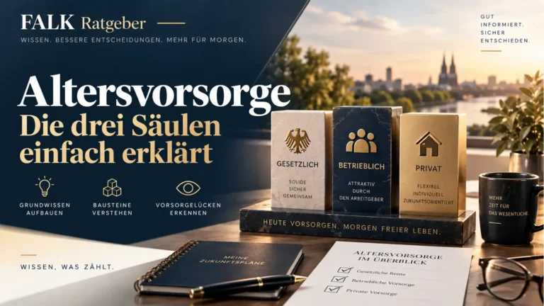 FALK Ratgeber – Altersvorsorge: Die drei Säulen einfach erklärt